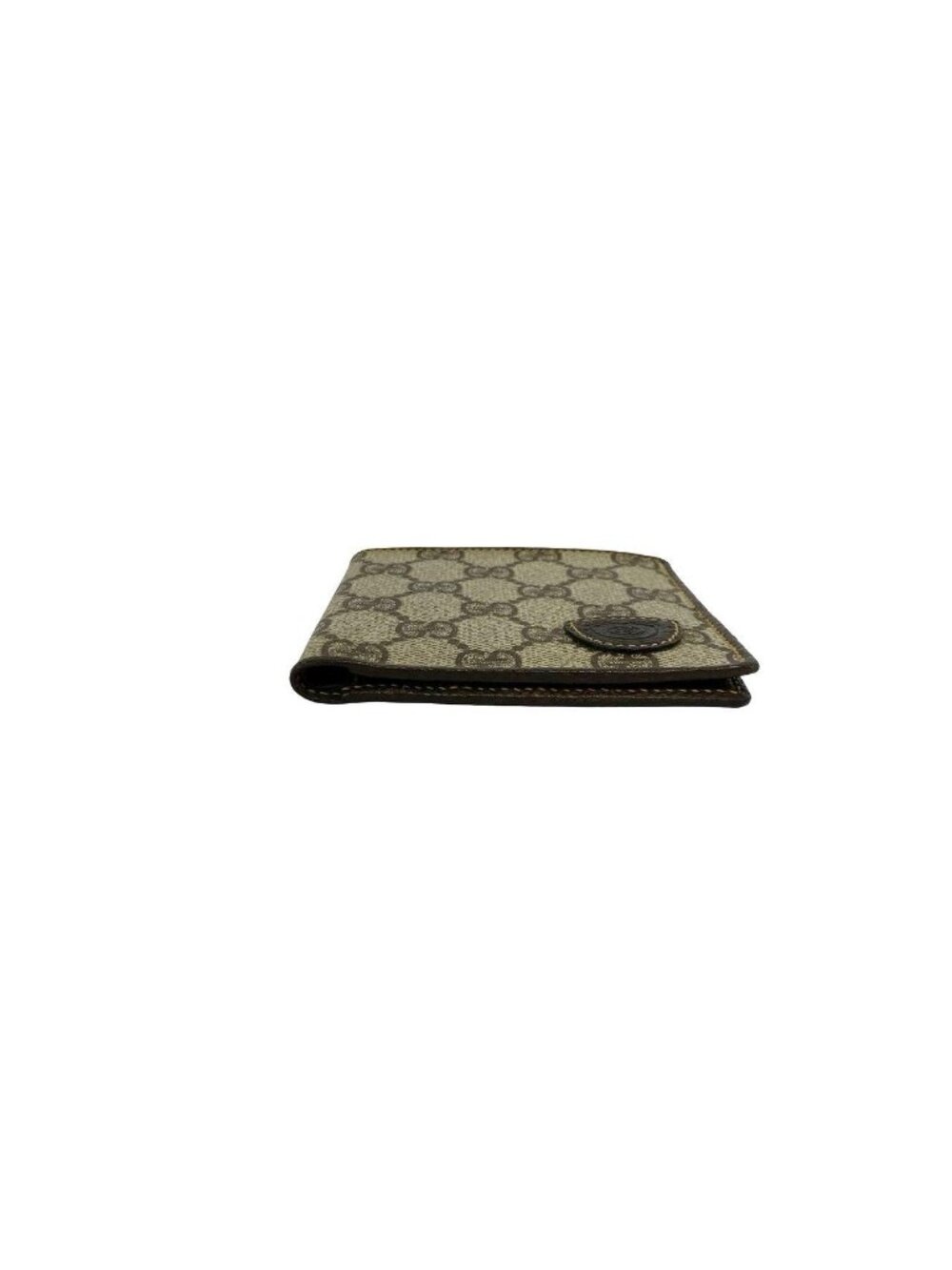 Gucci Vintage GG Pattern Leather Bifold Wallet Mini Card Case Brown - Picture 6 of 9